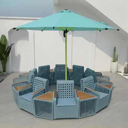 Garden Furniture Braided Rope Table and Chair