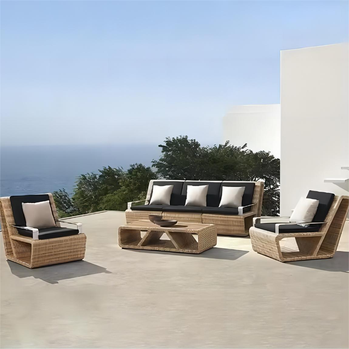 Aluminum Outdoor Garden Rattan Furniture Set